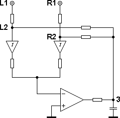A circuit with two inputs